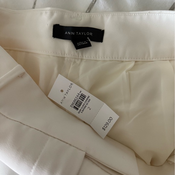 Ann Taylor Cream Wide-Leg Pants - Picture 5 of 12